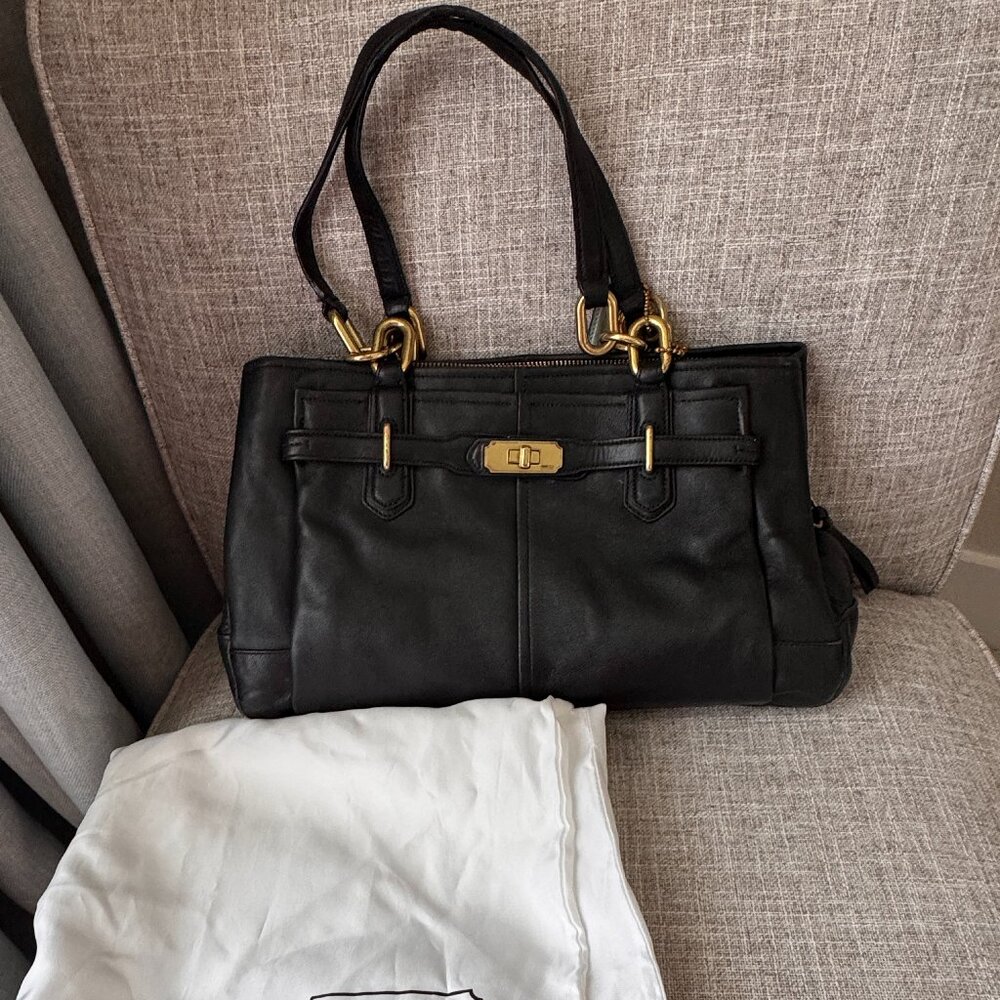 Vintage Coach Chelsea Jayden Purse - Real  Leather and Gold Brass Hardware